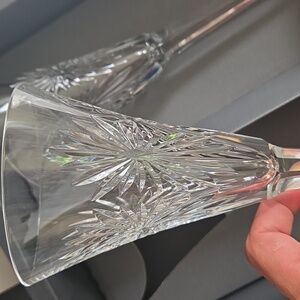 NEW Waterford Crystal Health Toasting Flute Pair The Millennium Collection